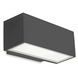 Luminaire mural d�ext�rieur AFRODITA LED DOUBLE EMISSION - 22CM haut bas, commutable IP66, anthrazit 