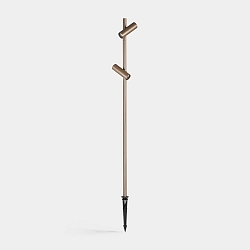 gorund spike luminaire JUNCUS 2 HEADS 2 flames IP66, brown