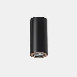 Downlight PIPE SINGLE à 1 flamme, cylindrique, rigide GU10 IP23, noir gradable