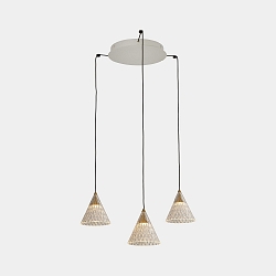 Luminaire à suspension VENETO 3 BODIES LED IP20, or gradable