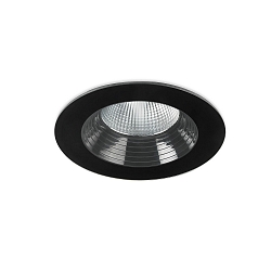 Plafonnier encastr� DAKO FIXED 80MM rigide, bloc d'alimentation inclus, commutable IP66, noir 