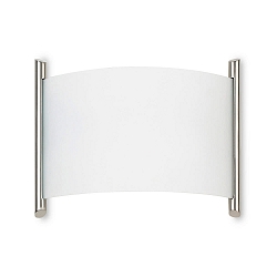 Luminaire mural NIZA semi-circulaire E27 IP20, nickel, satiné mat