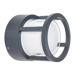 Luminaire mural d’extérieur ONE rond IP54, opale, noir