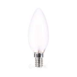 LED candle shape filament C35, E14, 4.5W 2700K 470lm, frosted