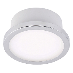 Luminaire de plafond AQUA UNO rond, CCT Switch, commutable GX53 IP44, chrome, scintillant 