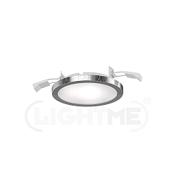 Plafonnier encastr� AQUA PLANO � 11.2CM CCT Switch, lot de 3, commutable GX53 IP44, feuille d'argent 