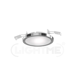Plafonnier encastr� AQUA PLANO � 11.2CM � 1 flamme, CCT Switch, commutable GX53 IP44, chrome, scintillant 