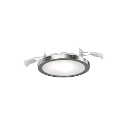 Plafonnier encastr� AQUA PLANO � 11.2CM � 1 flamme, CCT Switch, commutable GX53 IP44, feuille d'argent 
