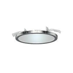 Plafonnier encastr� AQUA PLANO � 14.7CM rigide, CCT Switch, commutable GX53 IP44, feuille d'argent 