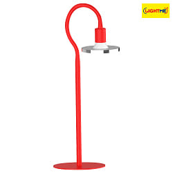 Lampe de table SIMPLESSA GU10, chrome, rouge gradable
