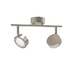 Luminaire de plafond POWERLENS SPOT à 2 flammes, direct GX53 IP20, mat, satiné, titane