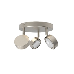Luminaire de plafond POWERLENS SPOT 3 flammes, direct GX53 IP20, mat, satiné, titane