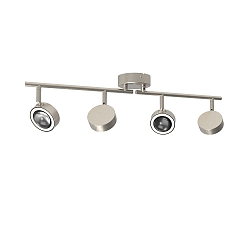 Luminaire de plafond POWERLENS SPOT 4 flammes, direct GX53 IP20, mat, satiné, titane