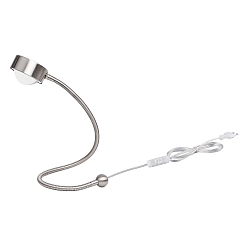 Lampe de table POWERLENS SNAKE pliable GX53 IP20, mat, satin�, titane