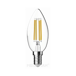 Ampoule à filament forme bougie C35 dimmable E14 3W 470lm 2700K 360° CRI 90 gradable