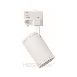 Projecteur triphasé MORA réglable, avec adaptateur GU10 IP20, blanche 