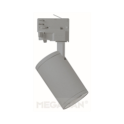 Projecteur triphasé MORA réglable, avec adaptateur GU10 IP20, argent 