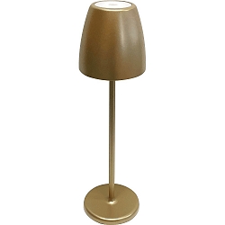 Lampe de table à accu TAVOLA PREMIUM avec connexion USB, avec variateur tactile, fixation magnétique IP54, or gradable
