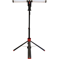 Lampe de travail HELFA DUO � 2 flammes, avec prise de courant IP54, rouge, noir  