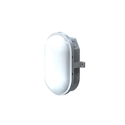 Luminaire pour locaux humides ZELLA NEO ovale, r�sistant aux chocs, commutable, multipower IP54, gris 