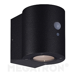 Lampe murale solaire LOKY rond, avec capteur IP54, anthrazit 
