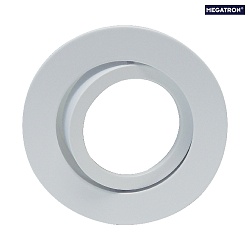 Recessed ring DECOCLIC, round, IP20, opening  6.8cm, 230V / 12V, swiveling, incl. GU10- and GU5.3 socket, white