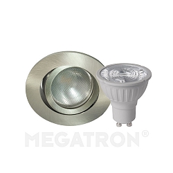 Downlight DECOCLIC DUALBEAM rond, dimmable GU10 IP20, fer bross� gradable