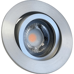 Lumi�re encastr�e DECOCLIC 68MM rond, pivotant, Dim-To-Warm, lot de 1 IP20, acier inoxydable bross� gradable 7