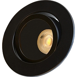 Plafonnier encastré DECOCLIC rond, pivotant IP20, noir gradable