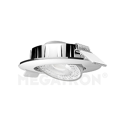 Lumière encastrée SLIMO DL inclinable IP20, argent  6W 450lm 3000K 38° 38° CRI 80