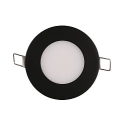 Downlight encastrable LED PANEL FLAT 85 R SCCT MP rond, CCT Switch, commutable, multipower IP44, noir 