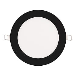 Downlight encastrable LED PANEL FLAT 145 R SCCT MP rond, CCT Switch, commutable, multipower IP44, noir 
