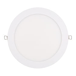 Downlight encastrable LED PANEL FLAT 225 R SCCT MP plat, commutable, multipower IP44, blanche 