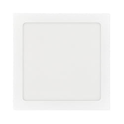 Downlight de surface LED PANEL FLAT 220 Q SCCT DIM C angulaire, CCT Switch IP44, blanche gradable