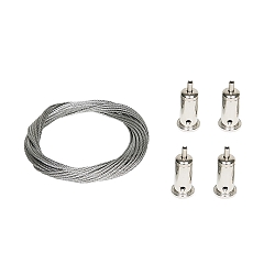Accessoire Suspension c�ble LED PANEL FLAT lot de 4, gris 4.25cm