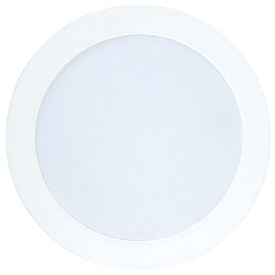 Downlight encastrable LED PANEL FLAT 105 R 350MA IP44 rond, bloc d'alimentation exclusif IP44, blanche gradable