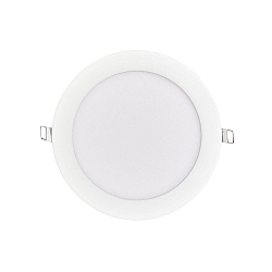 Downlight encastrable LED PANEL FLAT 130 R SCCT 350MA OPAL rond, CCT Switch, bloc d'alimentation exclusif IP20, blanche gradable