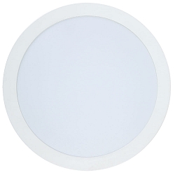 Downlight encastrable LED PANEL FLAT 175 R 350MA IP44 rond, bloc d'alimentation exclusif IP44, blanche gradable