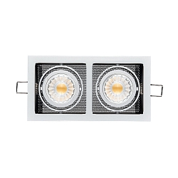 Lumi�re encastr�e LED MINI KARDAN E2 BIO � 2 flammes, pivotant, dimmable IP40, d�gager, noir 