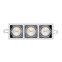 Lumi�re encastr�e LED MINI KARDAN E3 BIO 3 flammes, pivotant, dimmable IP40, d�gager, noir 