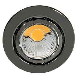 Recessed spot DOWNLIGHT D 3830, Ø 8.8cm, swiveling, black chrome