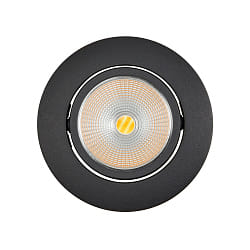 Downlight 5068 ECO FLAT SCCT 38° DIM C rond, pivotant, CCT Switch IP40, noir mat gradable