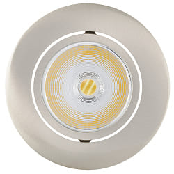 Downlight 5068 ECO FLAT SCCT 38° DIM C rond, pivotant, CCT Switch IP40, nickel brossé gradable