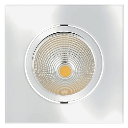 Recessed LED spot 5068Q ECO FLAT, square, 350mA, 8W 3000K 700lm 38°, swivelling, dimmable, chrome