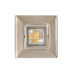 Downlight A 5068 T FLAT RQ LED pivotant, carr�, nickel bross�, couvert de poudre gradable