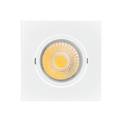 Recessed LED downlight A 5068Q T FLAT, 8.8 x 8.8cm, COB, 8W 3000K 38°, swivelling, white