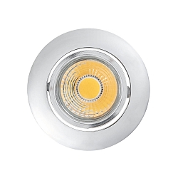 Recessed LED downlight A 5068 T FLAT, Ø 8.8cm, COB, 8W 4000K 38°, swivelling, chrome