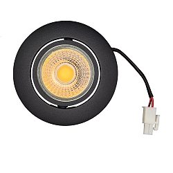 Downlight A 5068 T FLAT pivotant, dimmable IP40, couvert de poudre, noir mat gradable