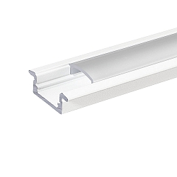 Aluminum T-Profile 2 TP, 200cm, for LED Strips up to 1.2cm width, matt white
