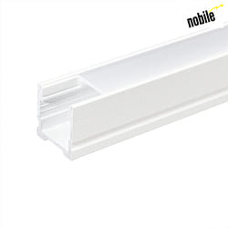 Aluminum U-Profile 4 OP, 200cm, for LED Strips up to 1.3cm width, matt white